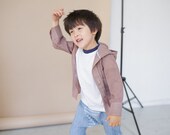 HOODED SPRING SHIRT with contrast hood for Girls & Boys Size 8 to 9