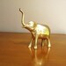Vintage Brass Baby Elephant Figurine, Elephant Statue, African Animal Collectible