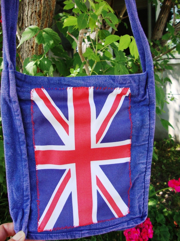 Denim Recycled, Redesigned Bag with Union Jack