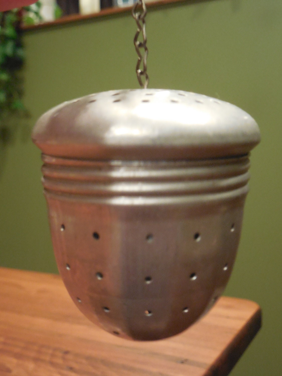 Vintage Aluminum Tea Ball Strainer Sieve by JoesCopperKettle