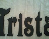 24" PAINTED wooden alphabet letters - your CHOICE of font and solid color