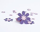 Beautiful Paper Garland of Pink and Dark Purple Flowers, Wonderful Decoration for Your Wedding and Home Decor