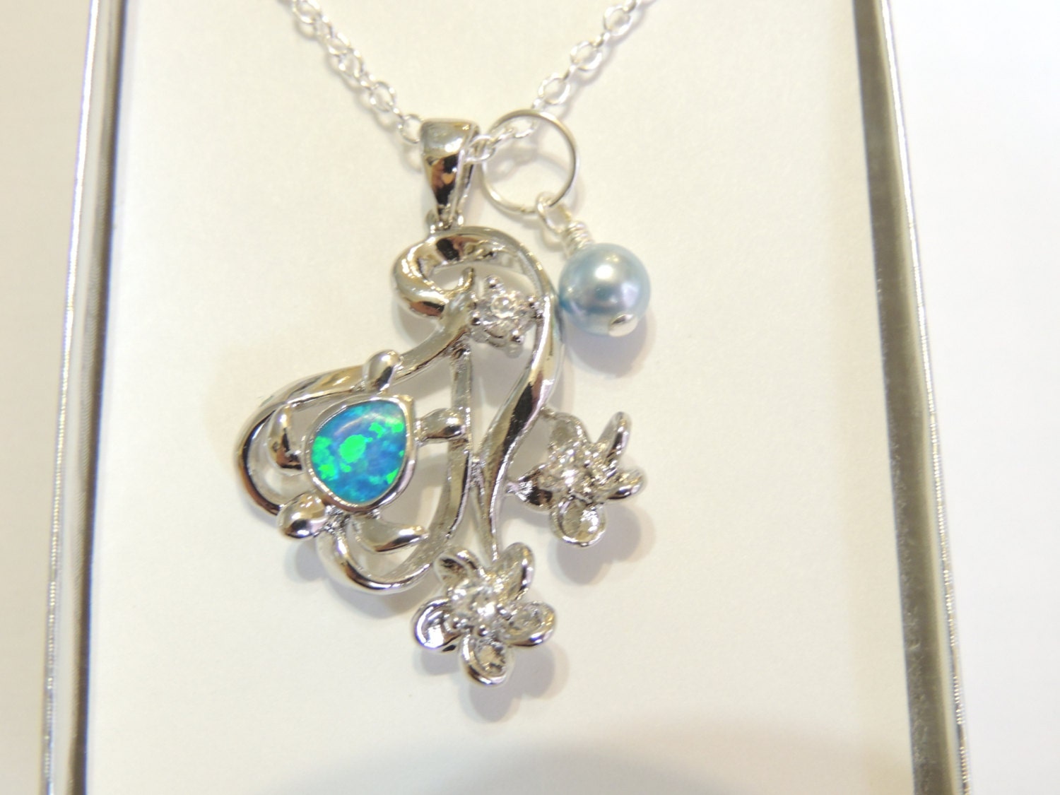 Opal Turtle Necklace, Turtle Necklace, Opal Turtle Pendant, Opal Pendant, Charm Necklace, Pearl Necklace, Sterling Silver Jewelry, 925
