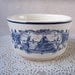 Handpainted Delft Blue and white porcelain vintage bowl planter made in Holland