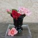 Vintage Black Milk Glass Vase
