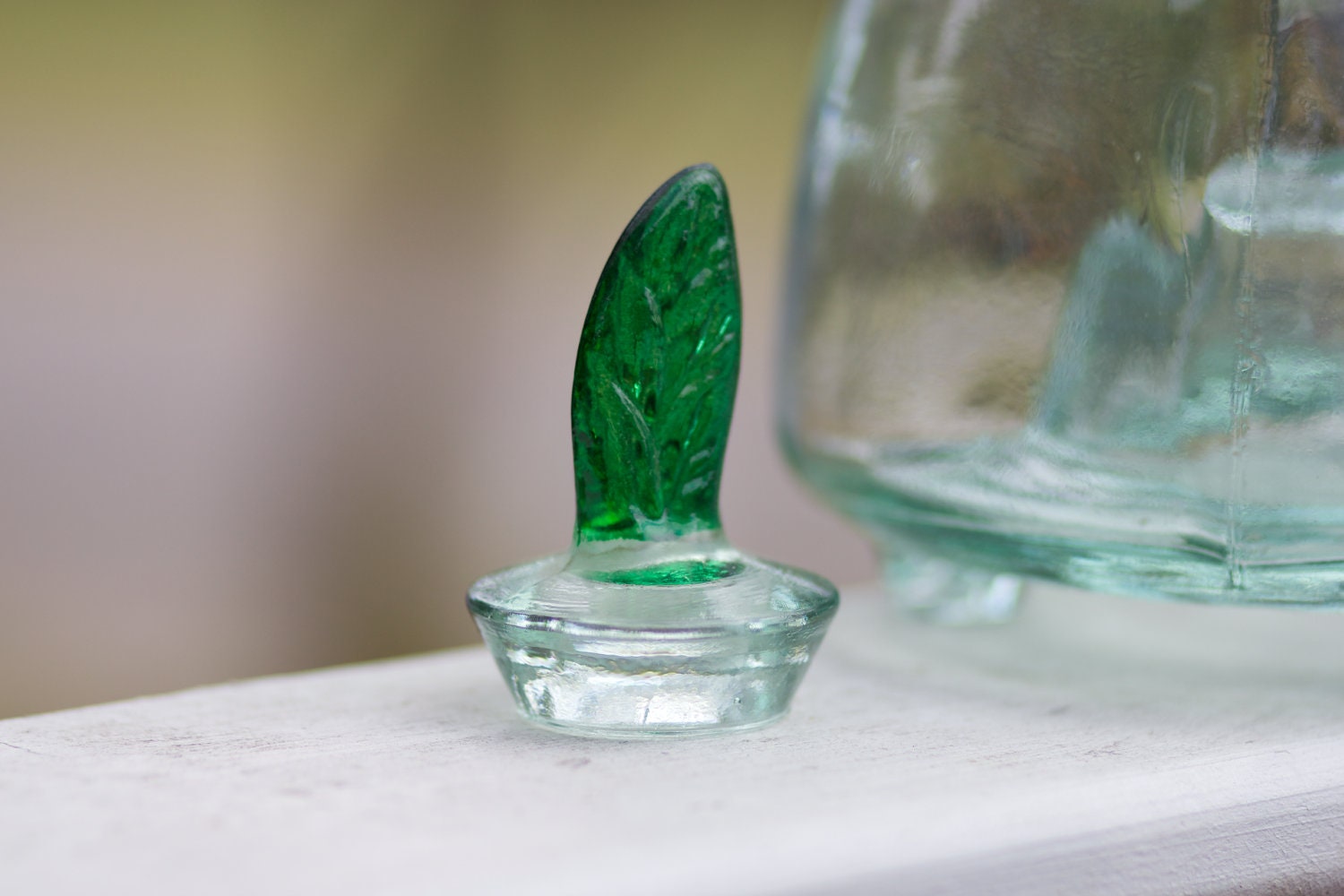 Vintage Green Glass Fly Wasp Bee Catcher Insect Trap