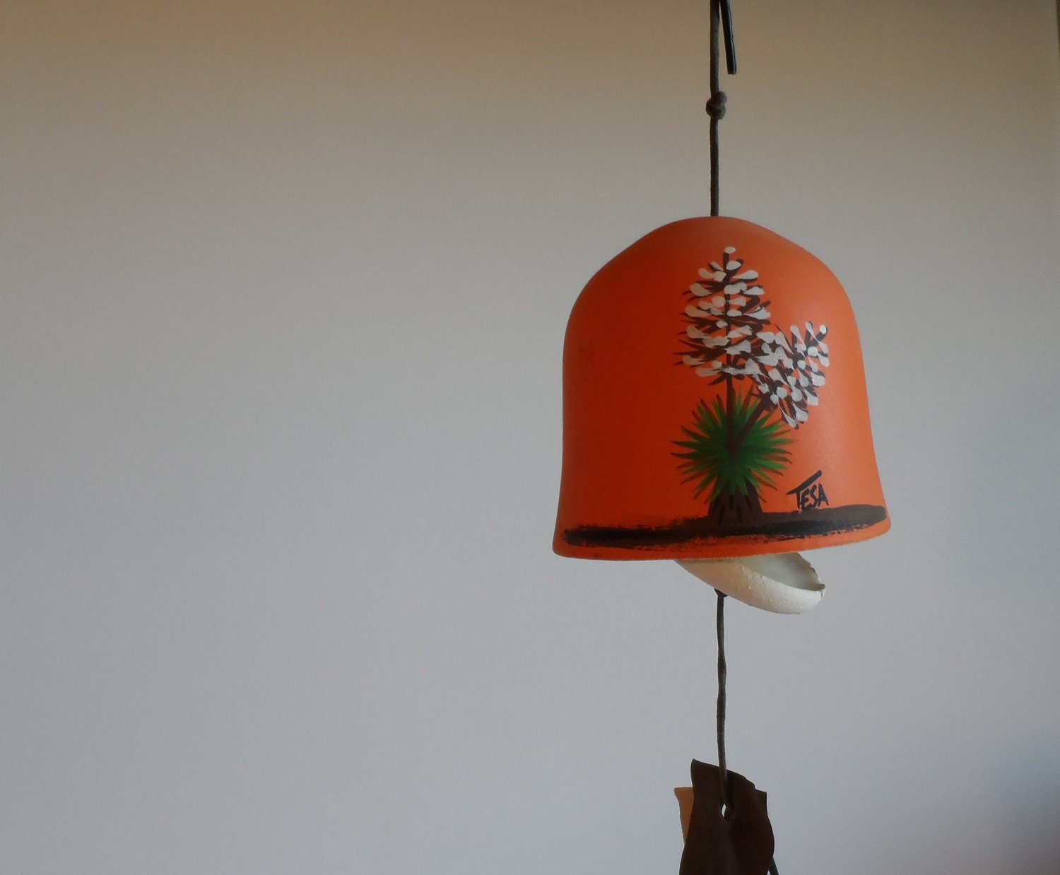 TESA Mexican wind chime ceramic pottery bell by BerniesBasement