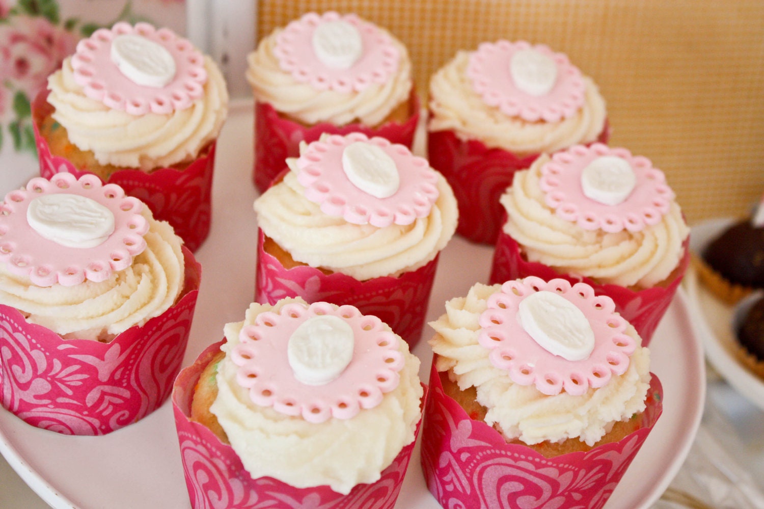 Unicorn Cameo Fondant Cupcake Toppers Il_570xn