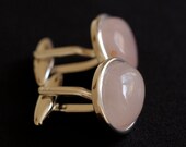 Cuff Links - Rose Quartz