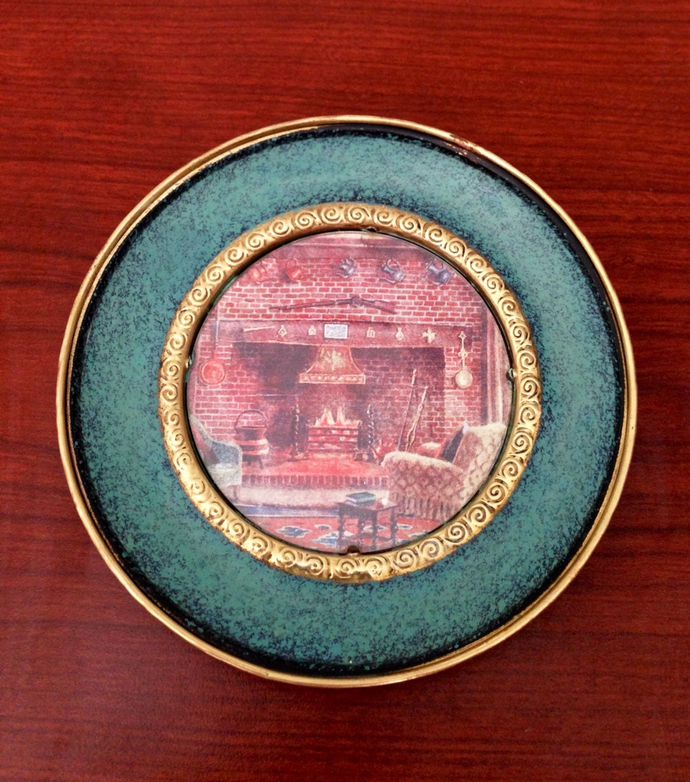 Vintage Brass Plate Wall hanging Made in England