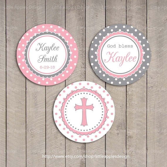 Baptism Cupcake Toppers / Girl Baptism Cupcake by DreamyDuck