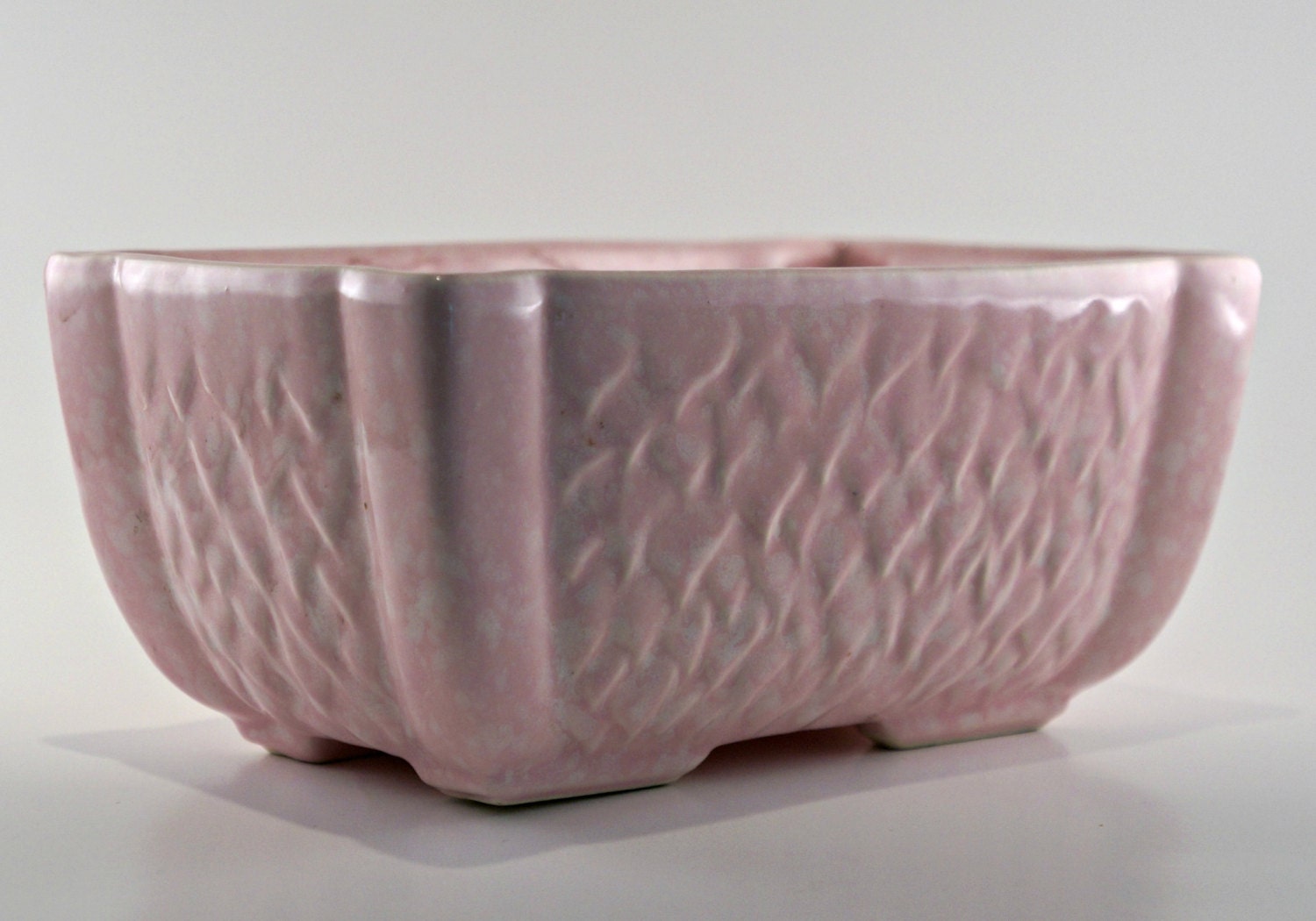 Pink Pottery Planter USA Vintage by PinkElephantsRetro on Etsy