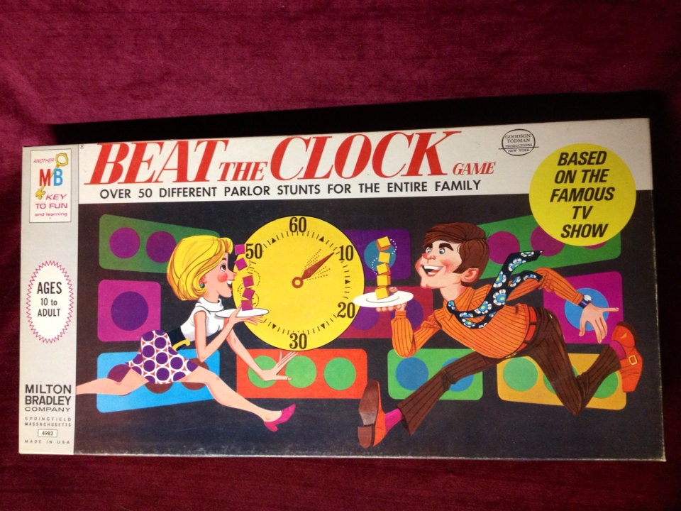 1969 Beat The Clock Board Game by RANDOMONIUMM on Etsy