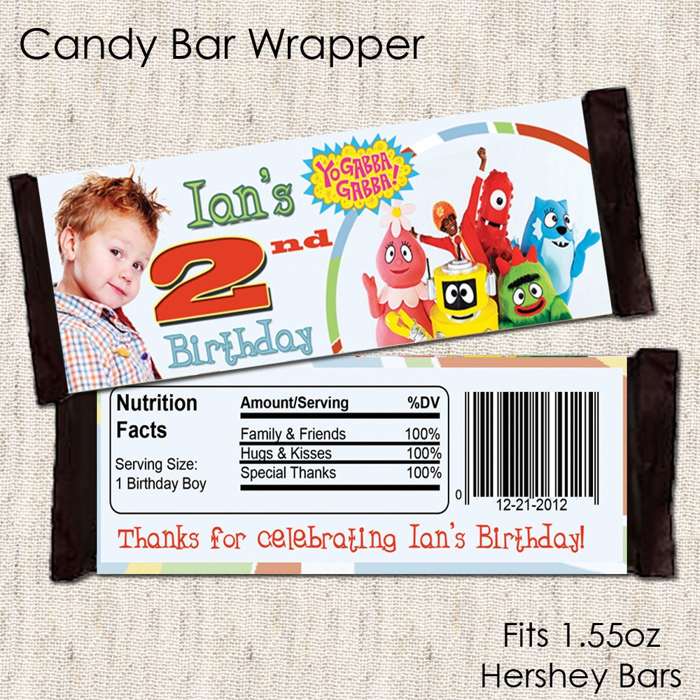Yo Gabba Gabba Candy Bar Wrapper - Printable Design