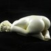 A Submissive Naked Female Figurine Erotic Nude Faux Ivory Colour Resin