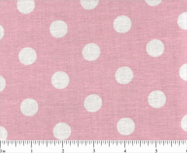 Light Pink And White Polka Dot Cotton Fabric By Fabricsbydad