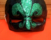 Sparkling Fleur de Lis Mask for LARP, Steampunk, Cosplay, Mardi Gras, Halloween or Lot5R