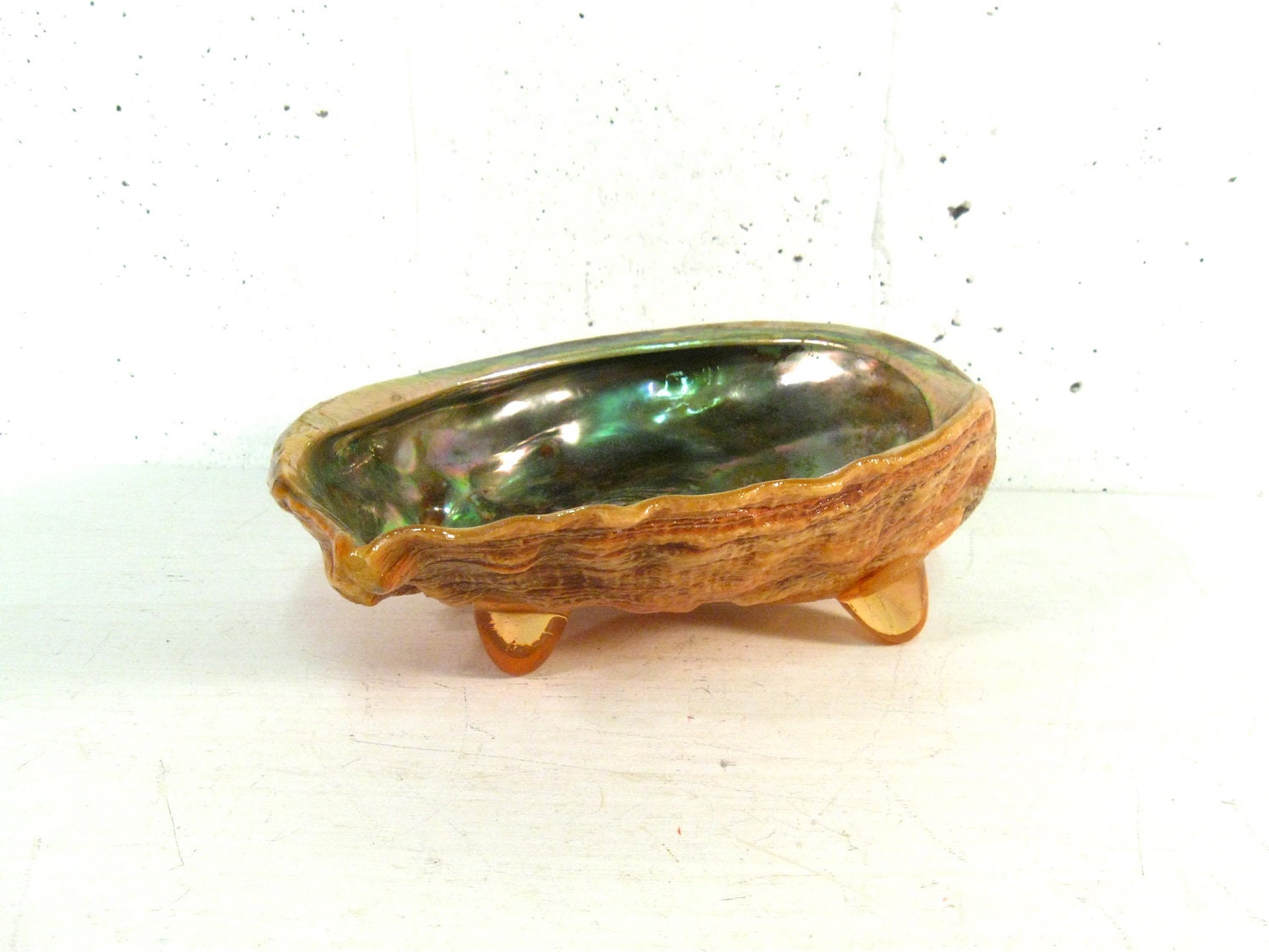 Vintage abalone shell soap dish abalone bowl bathroom by StephieD