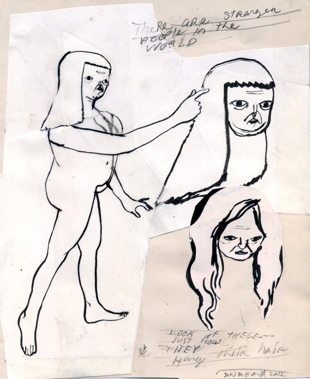 Just How They Hang Their Hair (original drawing, 2012)