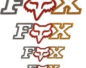 Applique Fox 2 Machine Embroidery Design 4 sizes -- INSTANT DOWNLOAD
