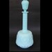 Vintage Decanter Portieux Vallerysthal Blue Milk Glass French Opaline Bottle
