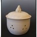 Garlic Keeper with Garlic Knob in Pure White by misunrie