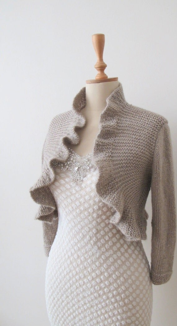 Wedding Shrug Bolero Bridal Ruffle Boleros by crochetbutterfly