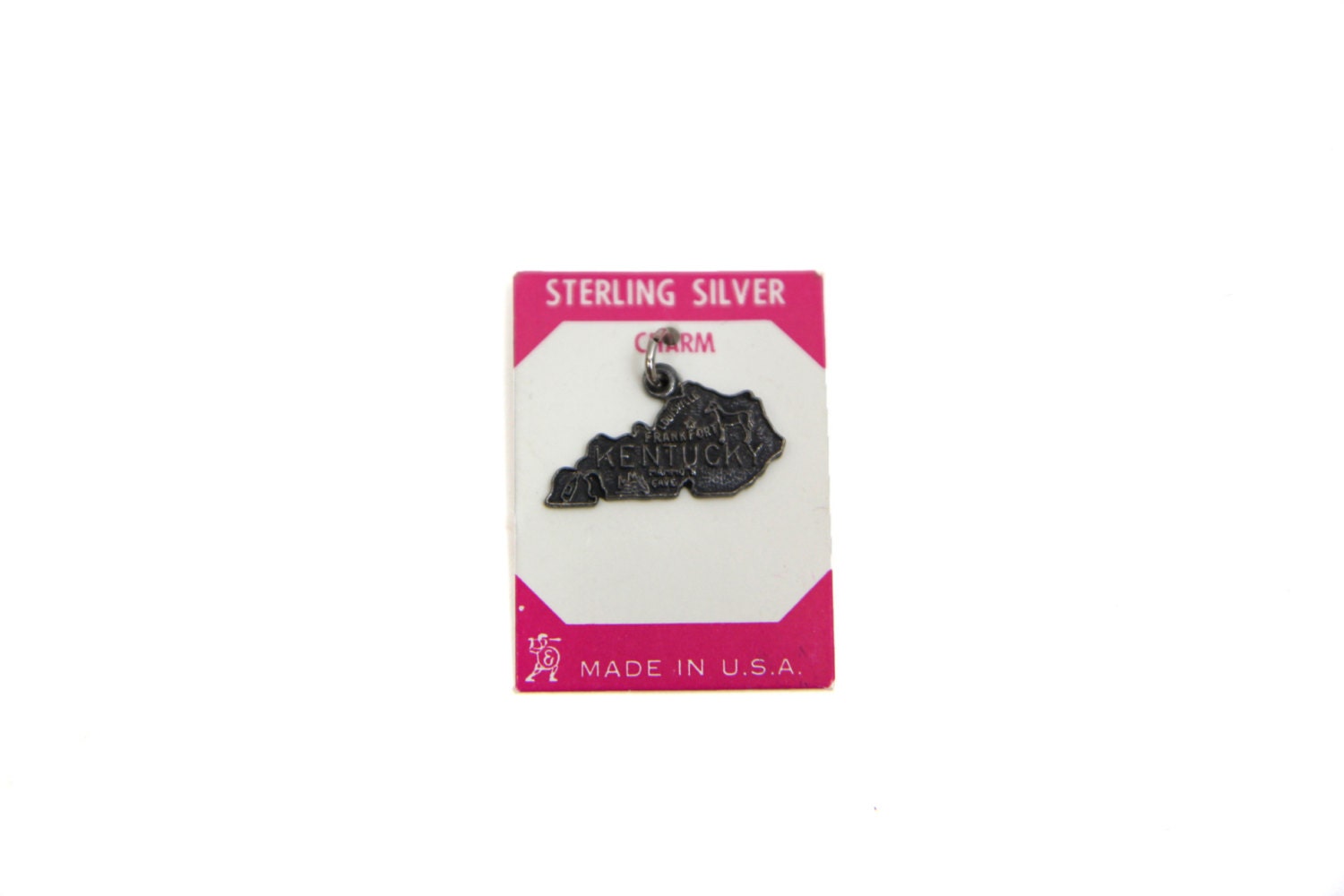 Vintage NOS Sterling Silver Kentucky Souvenir Charm
