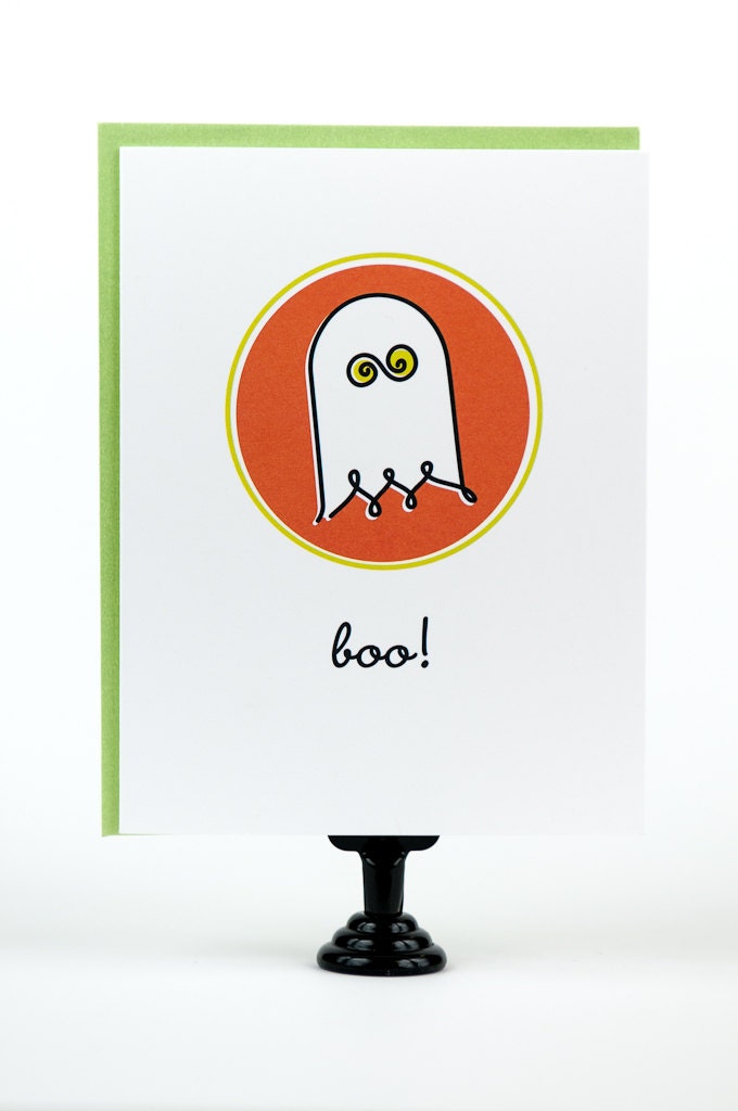 Halloween Greeting Card - Boo Ghost
