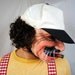 Vintage Scary Old Man Cigar Halloween Mask