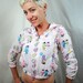 Vintage 80s Awesome Girls XS Womens Puffy Eskimo Pink Sweatshirt Hoodie
