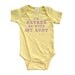 I'd Rather Be With My Aunt - Purple on Yellow or White Short Sleeve Baby Bodysuit