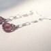 Simple Handmade Silver Wire Chain Amethyst Purple Drop Bridesmaids Earrings (made to order)