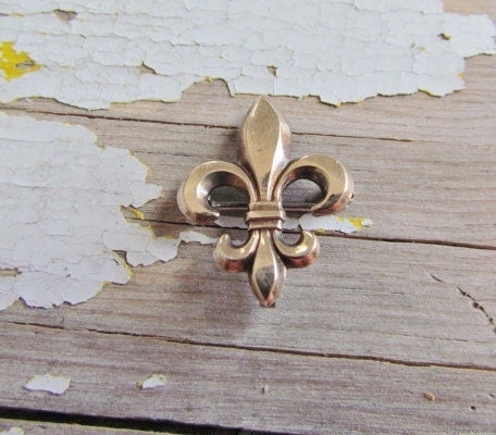 Antique Gold Filled Fluer De Lis Pin c.1910