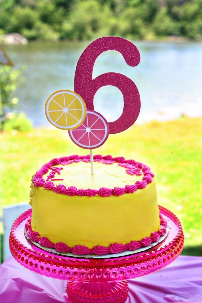 Sweet Pink Lemonade...Customized Party Cake Topper Il_570xn