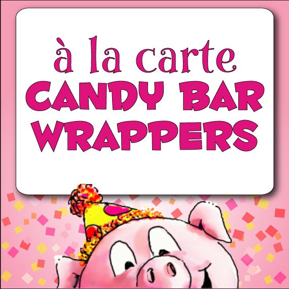 à la Carte CANDY BAR Wrappers - DIY Printable Il_570xn