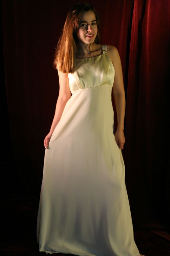 Vintage 70s Yellow Maxi Dress: Prom Party Bridesmaid Gown