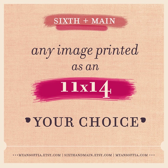 your choice, any image 11x14 fine art custom photographic print, Los Angeles nature nursery decor, beach urban botanical, gift under 50