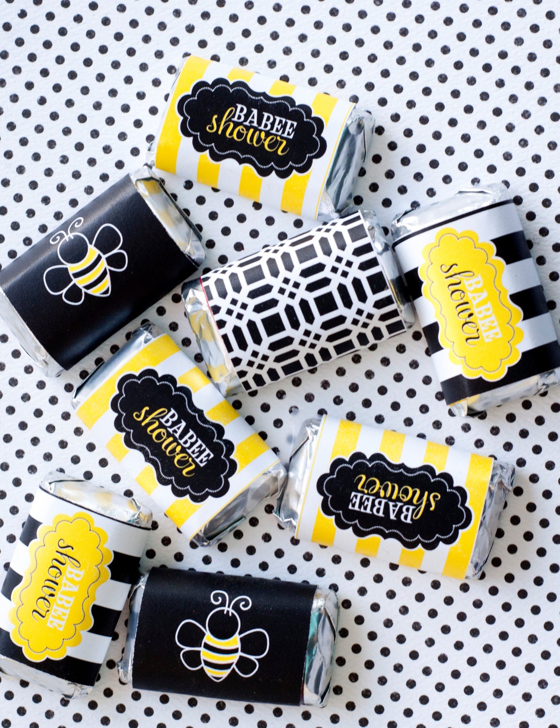 Mama to Bee Baby Shower PRINTABLE Candy Bar Wrappers (INSTANT DOWNLOAD) by Love The Day