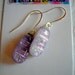 Glass Earrings - Dichroic Earrings - Purple Earrings - Soft Lilac Shimmer - Dangle Earrings - Dichroic Fused Glass - Handcrafted Earrings
