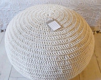 Pouf Crochet  big - Ecru