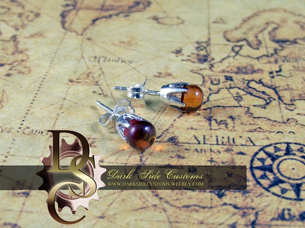 Honey Amber Studs