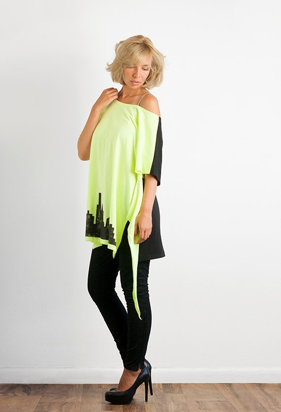 SAMPLE SALE -  Hand-painted Two-tone Tshirt