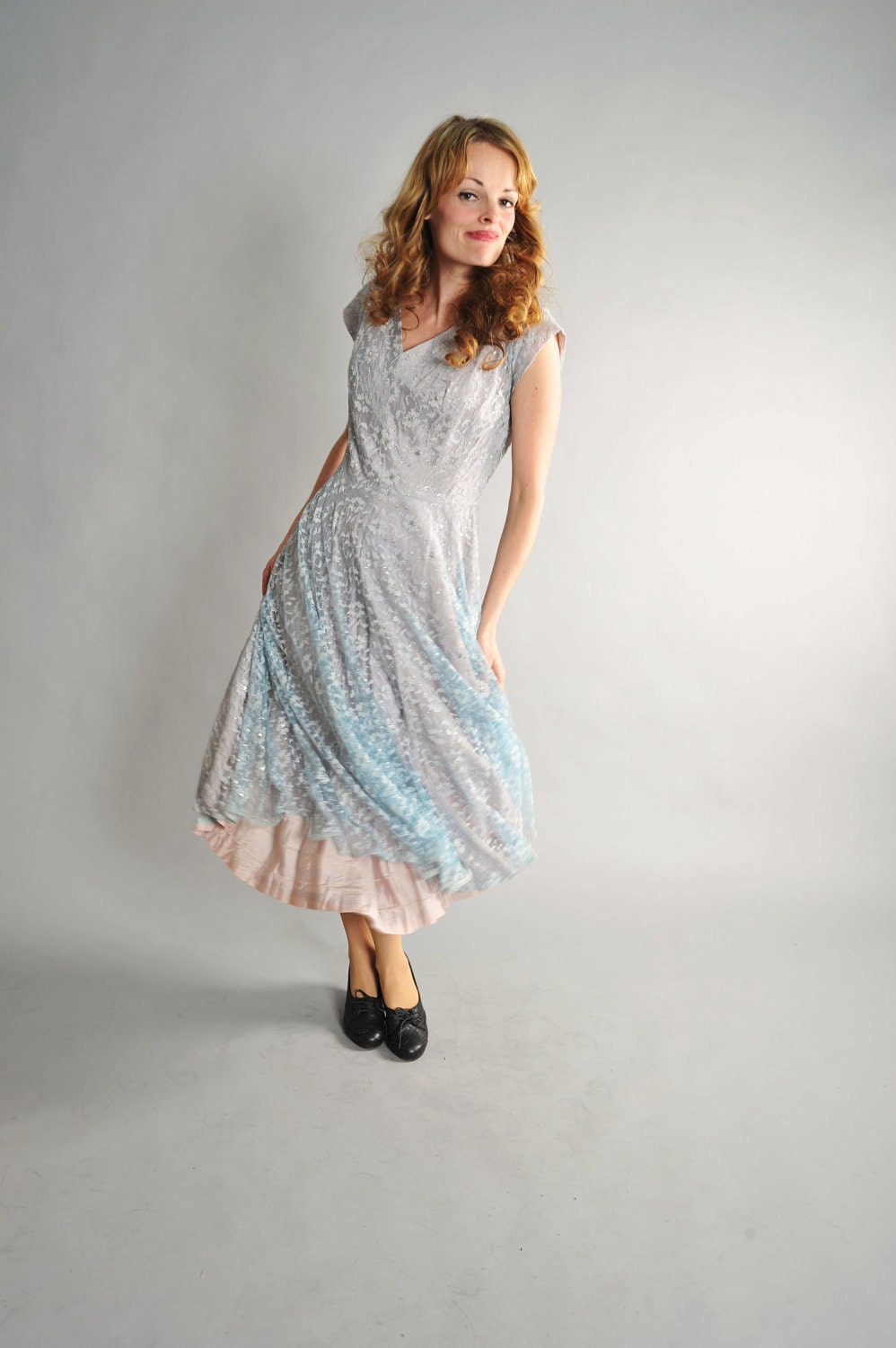 1940s party dress // 40s lace party dress // Sweetheart Dance