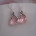 Dainty Pink Swarovski Crystal Earrings, Pink Briolette Crystal Earrings on Vine Bail, Pink Swarovski Crystal Earrings