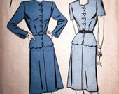Advance 4146 Womens Jacket Skirt Dress Pattern 1940s Bust 30, Hip 33