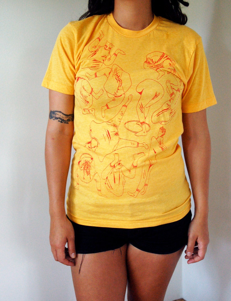silkscreen t-shirt: CAMELTOE SUITE small, multiple color combos