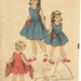 Advance 5942 Girls 1950s Apron Wrap Dress Pattern Wraparound Sundress Flared Skirt Jumper Childrens Vintage Sewing Pattern Breast 24 UNCUT