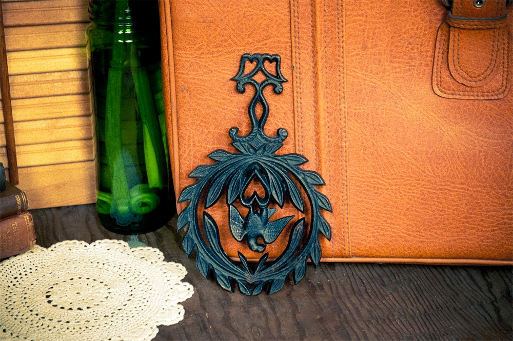 Vintage Ornate Cast Iron Trivet