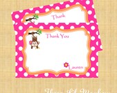 Girl Monkey Thank You Cards Il_170x135